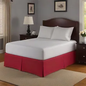 25" Inches Drop Bed Skirt Solid Red Egyptian Cotton - All Sizes