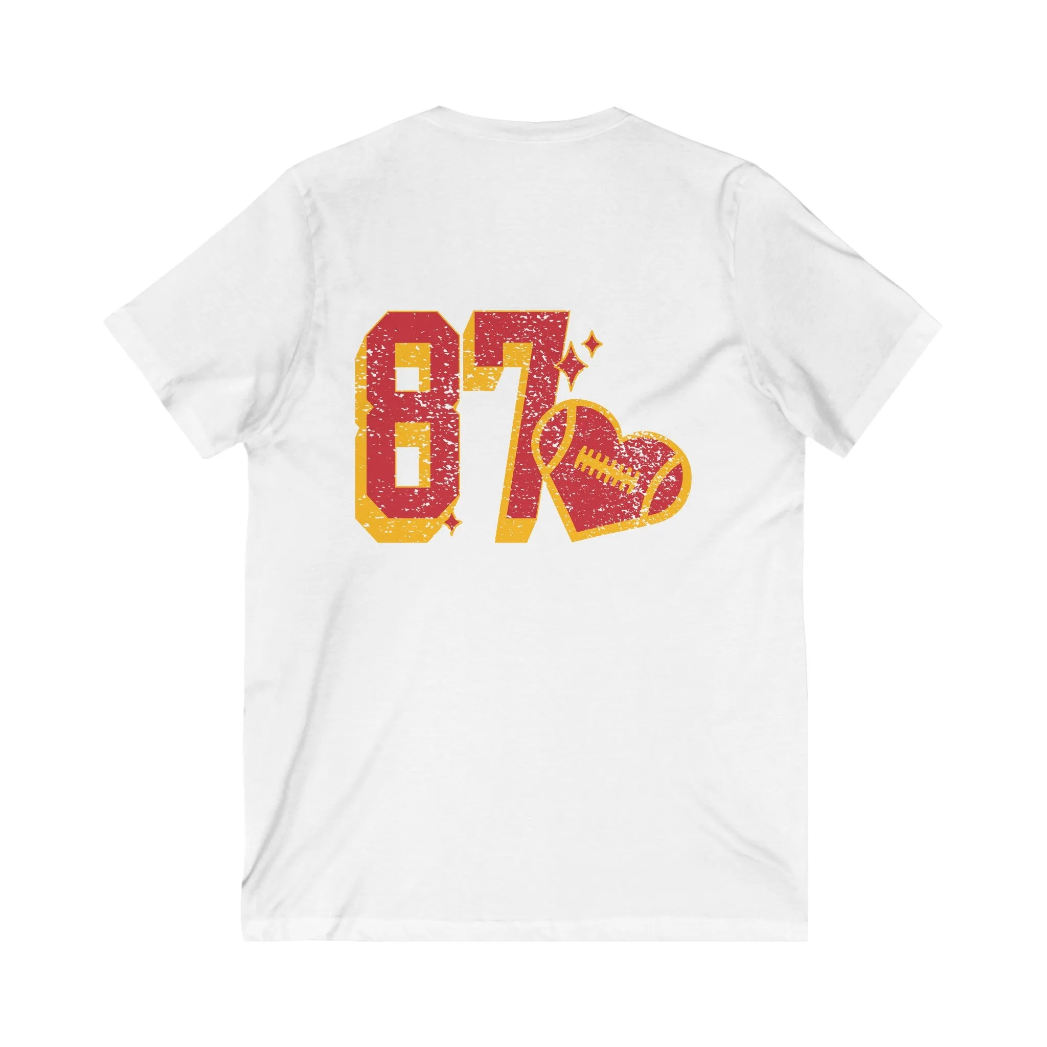 A Lot Going On at the Moment 87, Superbowl Shirt, Swiftie Shirt,guy on the chiefs unisex V-Neck, Bella and Canvas soft Karma Swiftie Tshirt