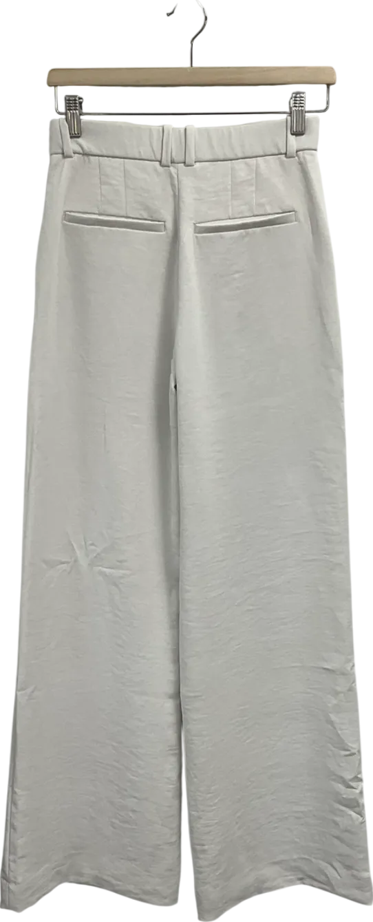 Abercrombie & Fitch Cream Sloane Ultra Wide High Rise Tailored Trousers W24