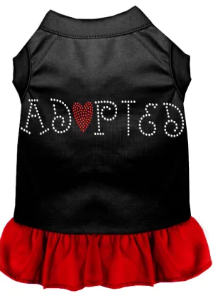 Adopted Rhinestone Dresses Black With Red Sm