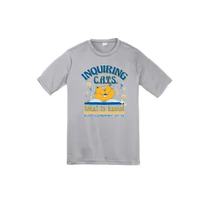 Alcott Elementary-Youth Unisex Dri-Fit Shirt On-Demand Inquiring Cat Logo