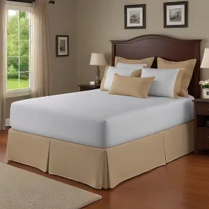 Bed Skirt 31 Inches Drop Solid Sand Egyptian Cotton 1000TC