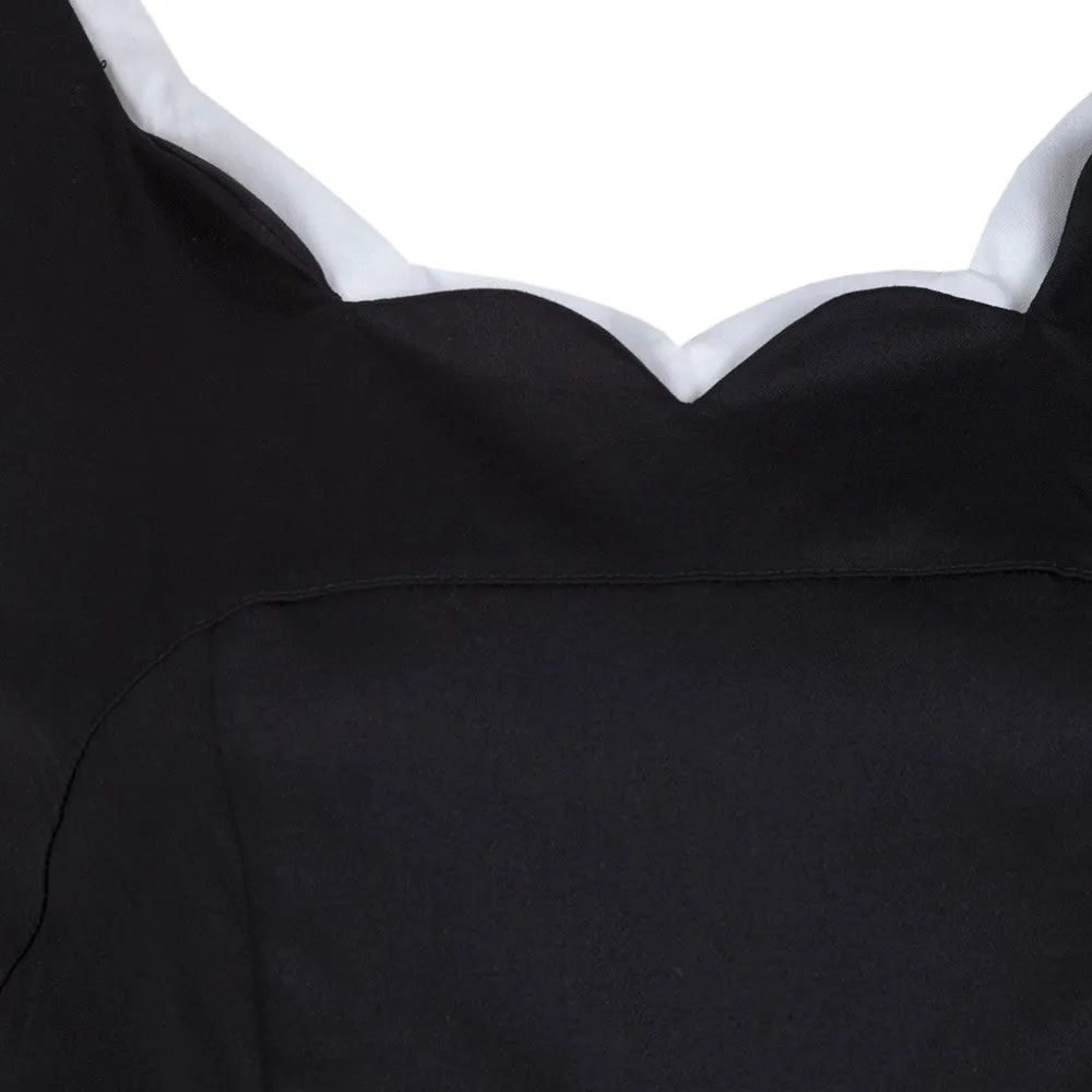 Black and White Queen Anne Swing Dress