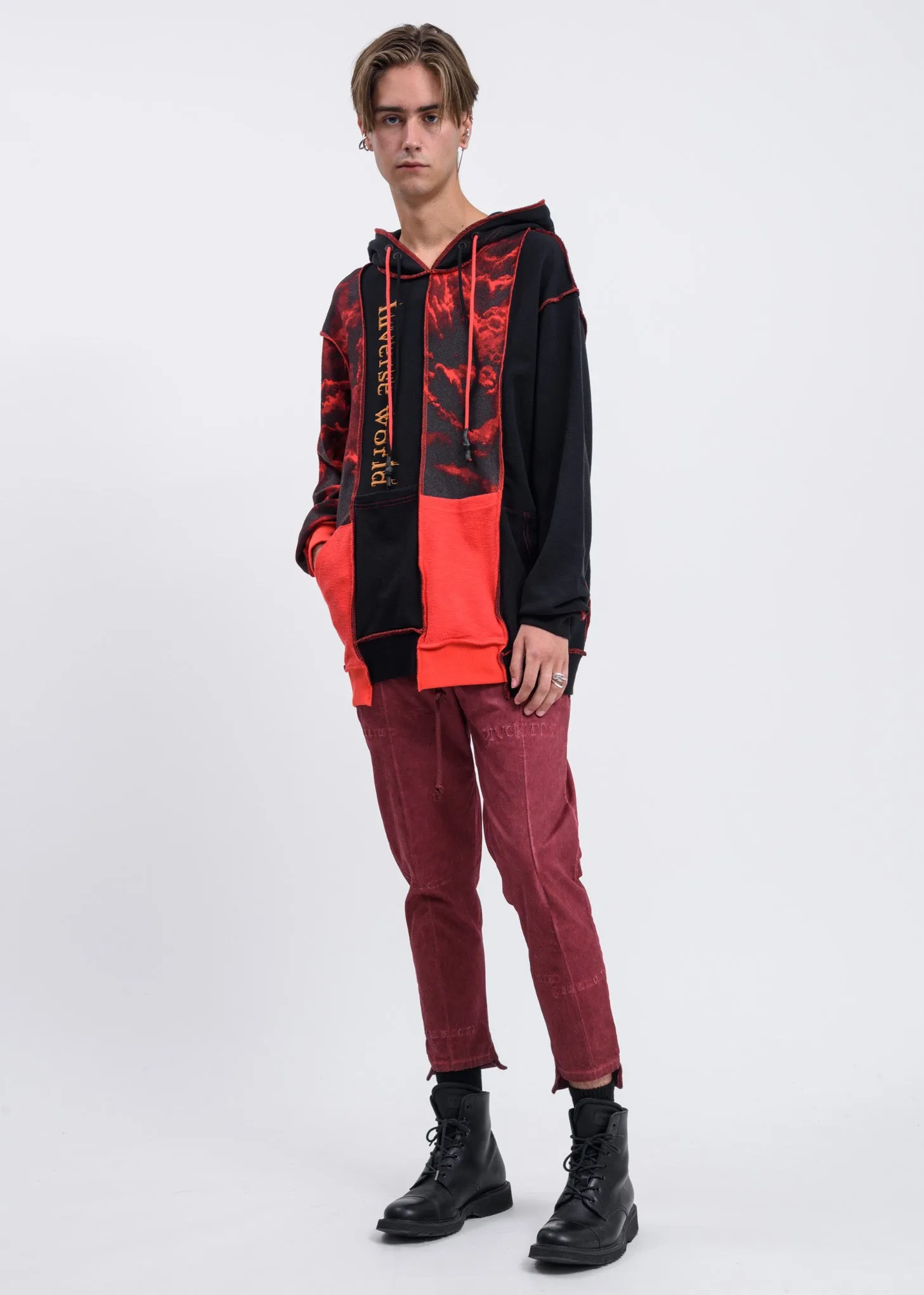 Black Panel Clouds Hoodie