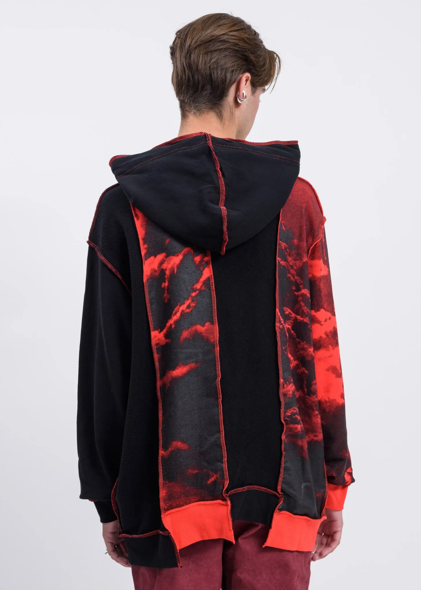 Black Panel Clouds Hoodie