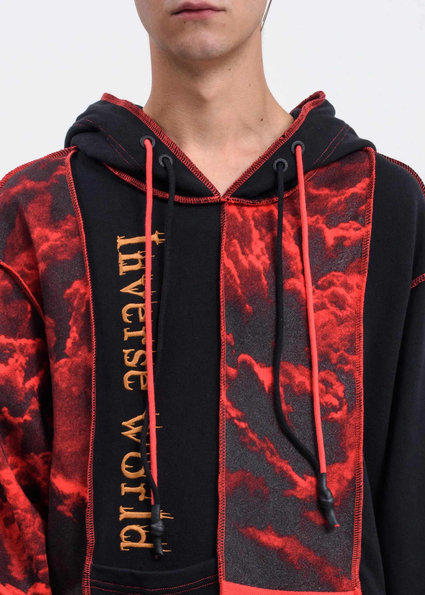 Black Panel Clouds Hoodie