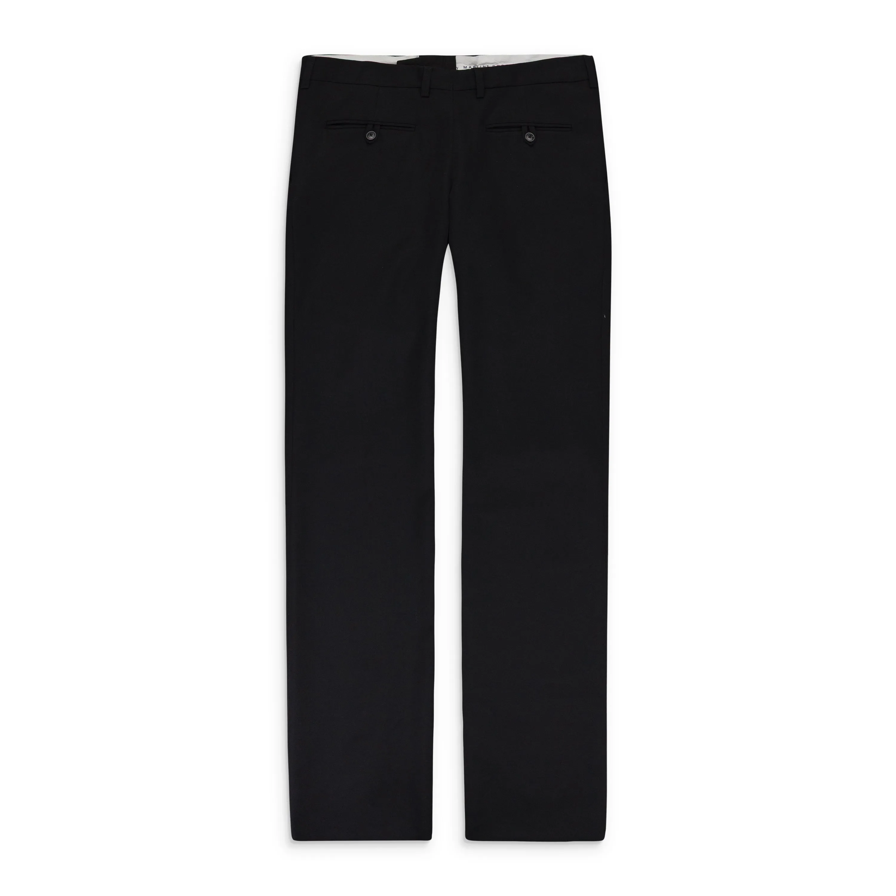 BLACK WOVEN BUMSTER TAILORED TROUSERS