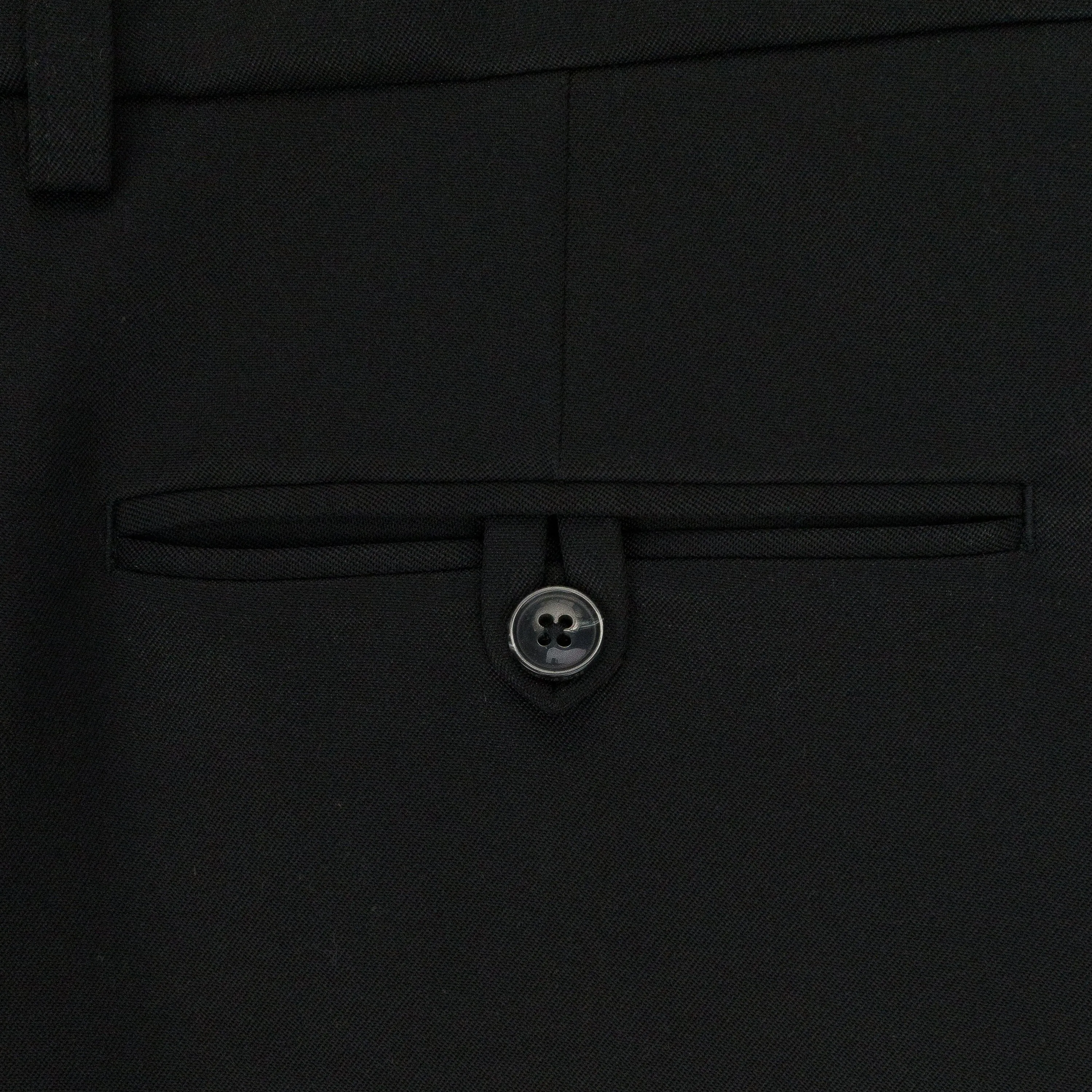 BLACK WOVEN BUMSTER TAILORED TROUSERS