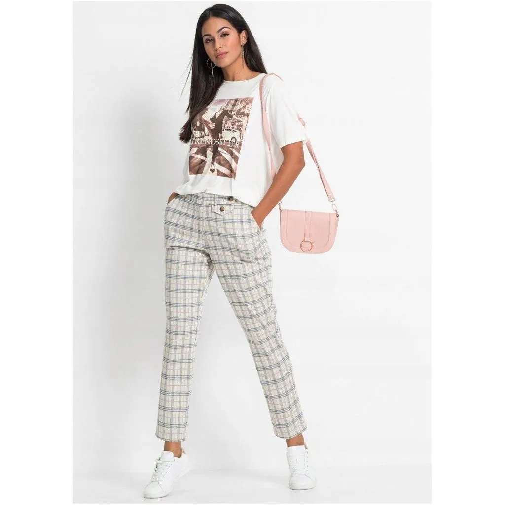 Bodyflirt Beige Jacquard Trousers