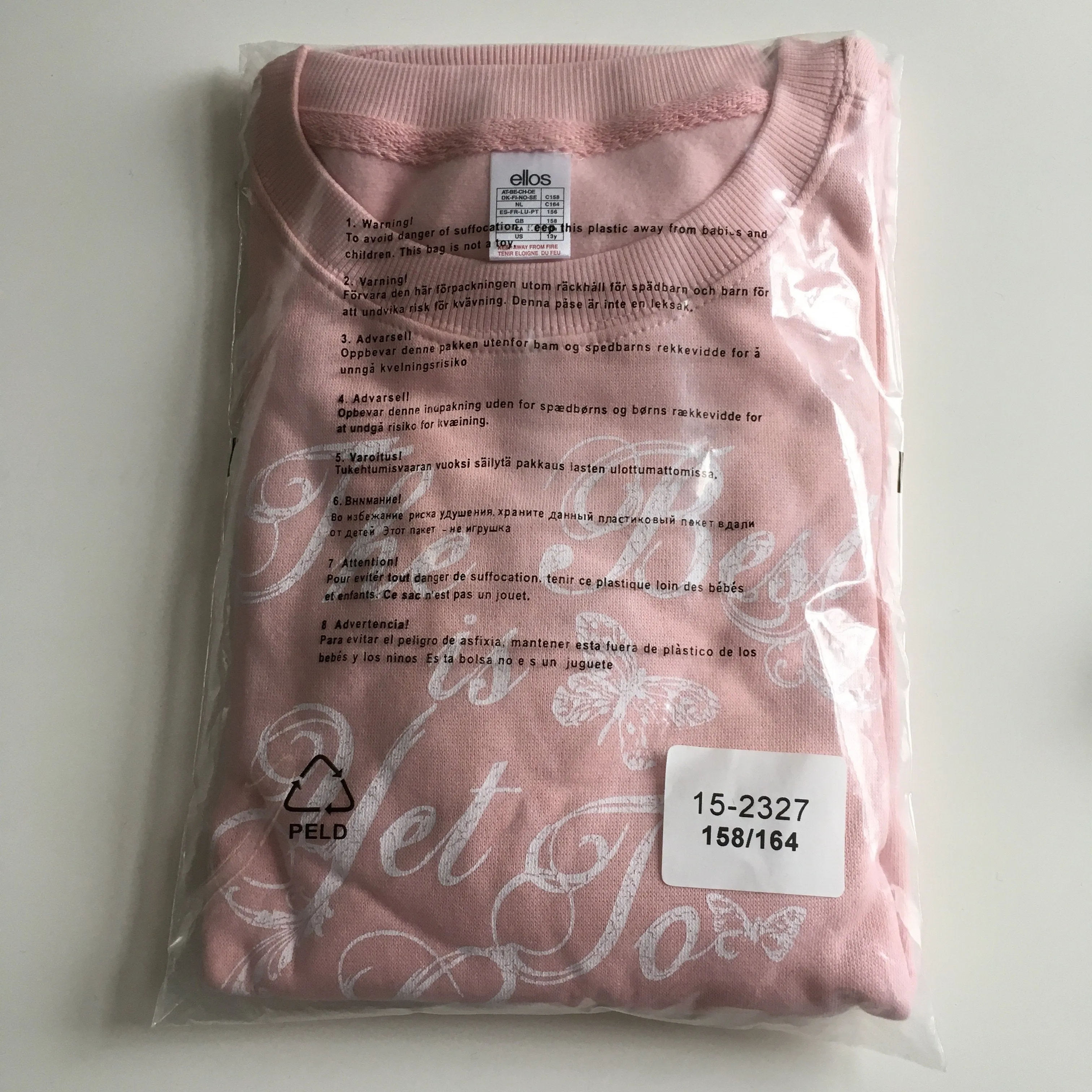 Brand New Ellos Girls Pink The Best Is Yet to Come Jumper - Girls 13-14yrs