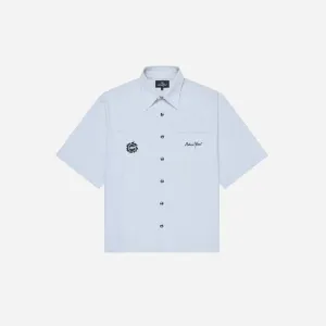 Broken Planet Button-Up Shirtwhite/Gray
