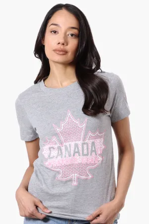 Canada Weather Gear Leaf Logo Print Tee - Grey