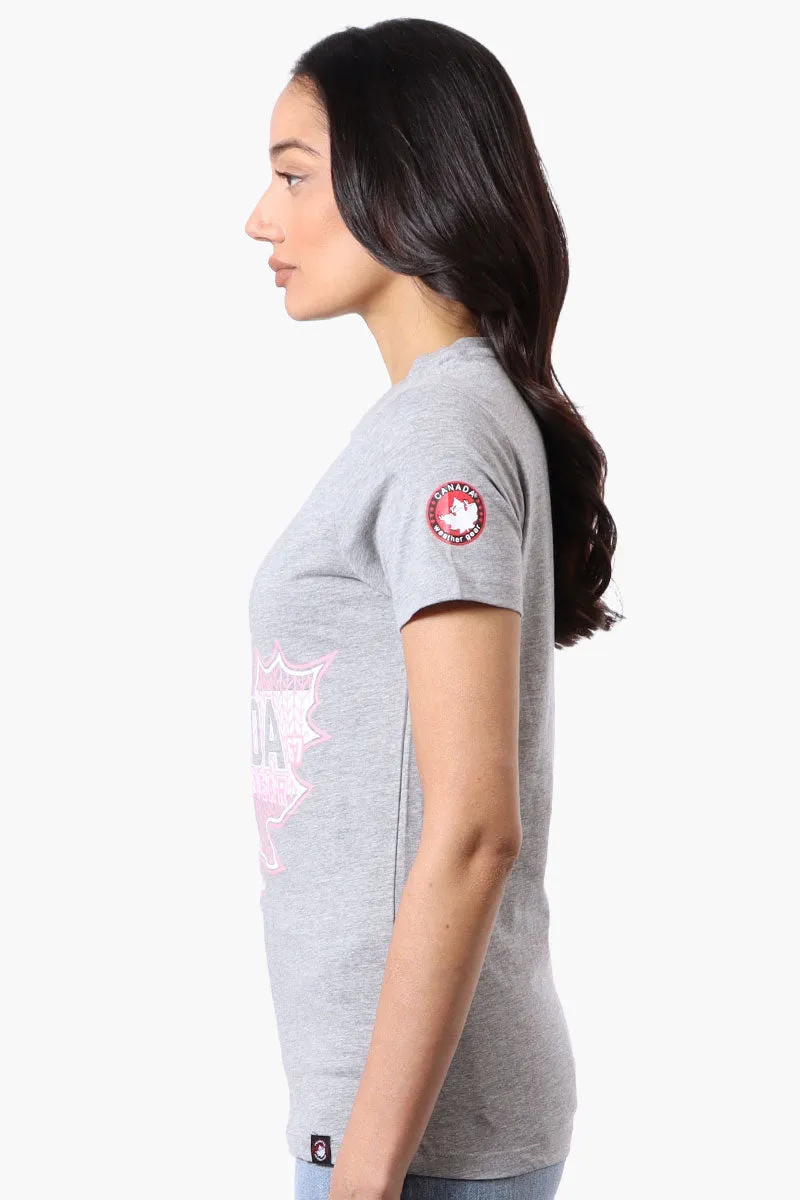 Canada Weather Gear Leaf Logo Print Tee - Grey