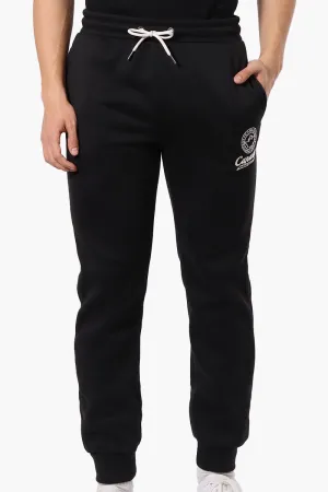 Canada Weather Gear Tie Waist Embroidered Joggers - Black