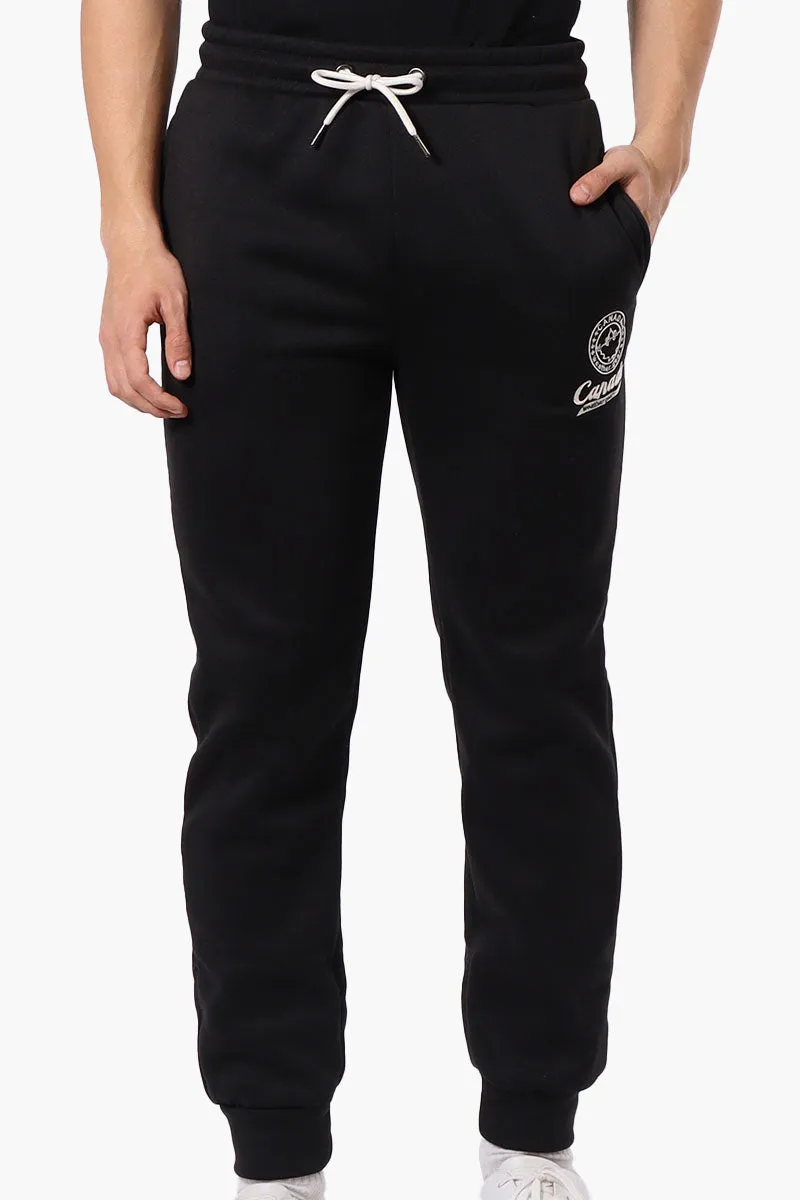 Canada Weather Gear Tie Waist Embroidered Joggers - Black