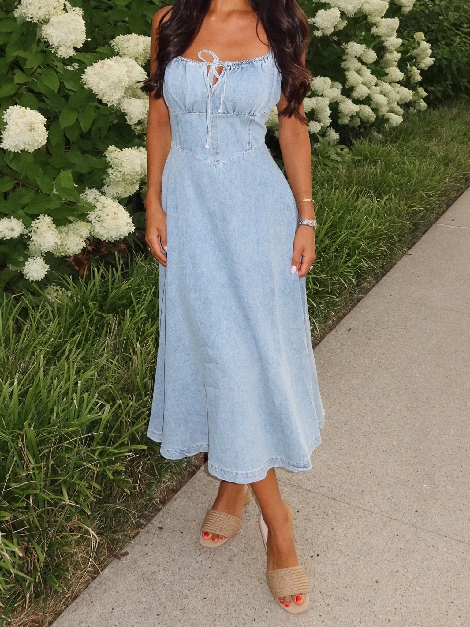 Clayton Denim Midi Dress - Final Sale