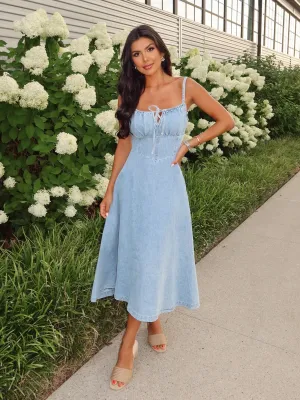 Clayton Denim Midi Dress - Final Sale
