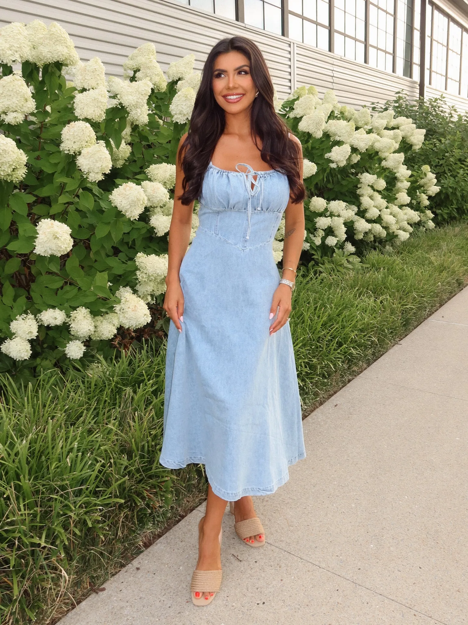Clayton Denim Midi Dress - Final Sale