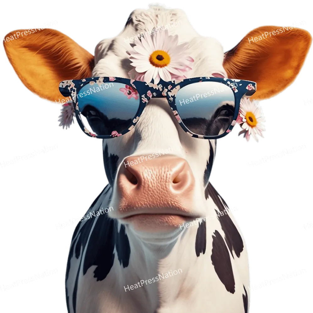 Cow with Glasses Design