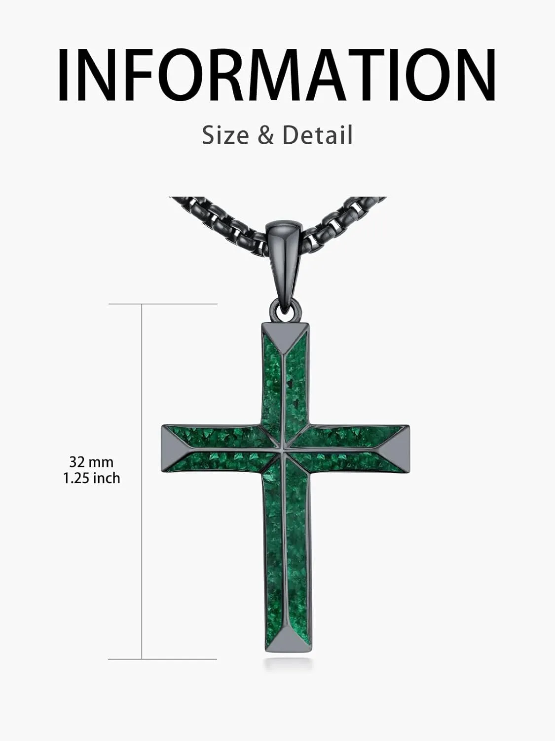 Cross Necklace for Men 925 Sterling Silver Cross Pendant Necklace Religious Protection Jewelry Birthday Gifts for Him Her