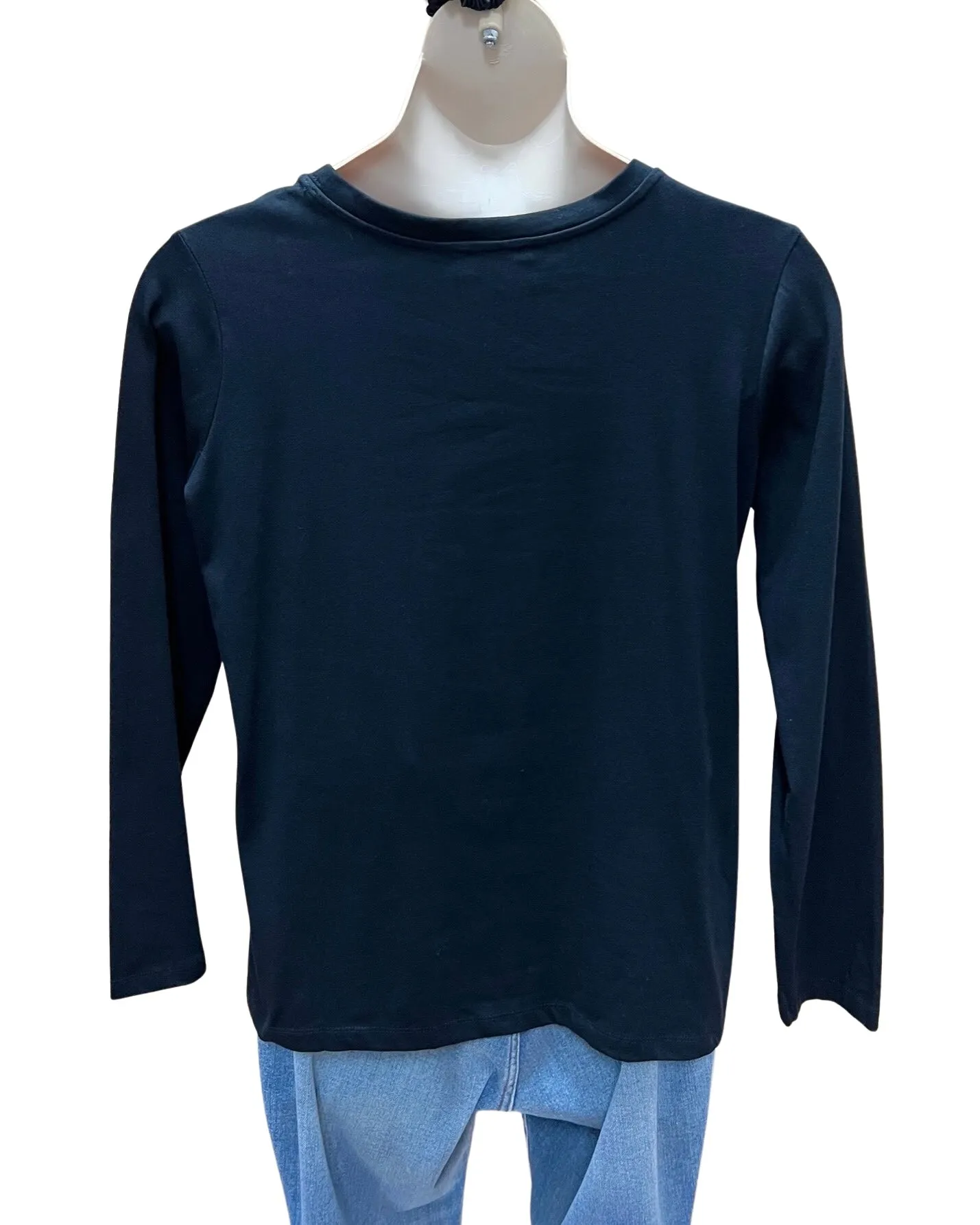 Dakota CURVY Crew Neck Top in Black FINAL SALE