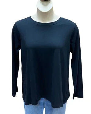Dakota CURVY Crew Neck Top in Black FINAL SALE