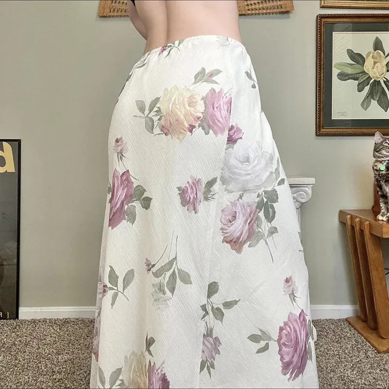 Elegant Printed High Waist Maxi Skirt  Chic & Timeless
