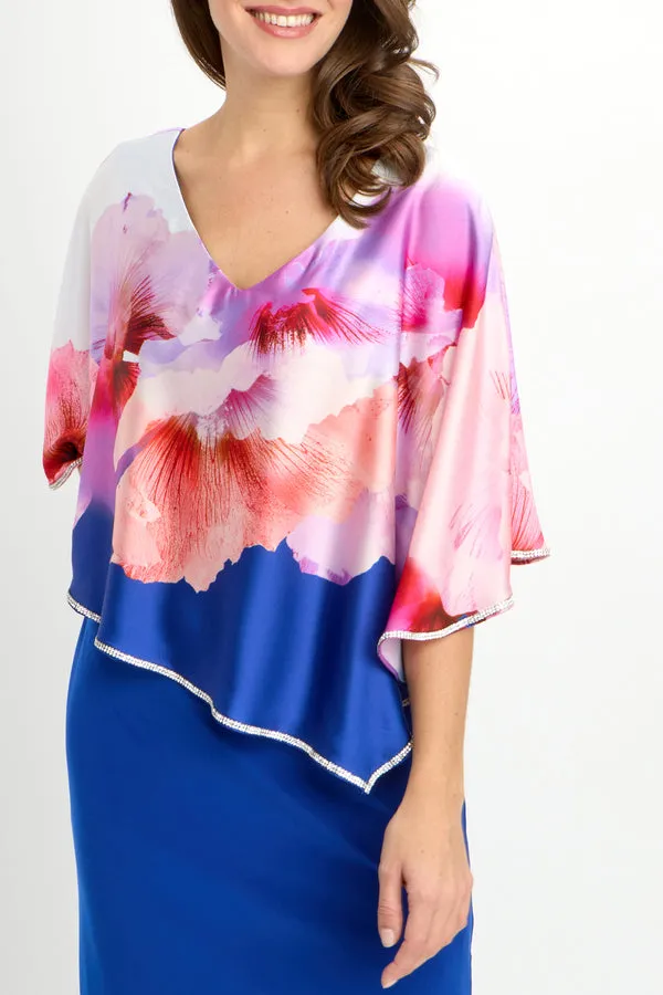 Frank Lyman - Floral Midi Dolman Dress Style - 242163
