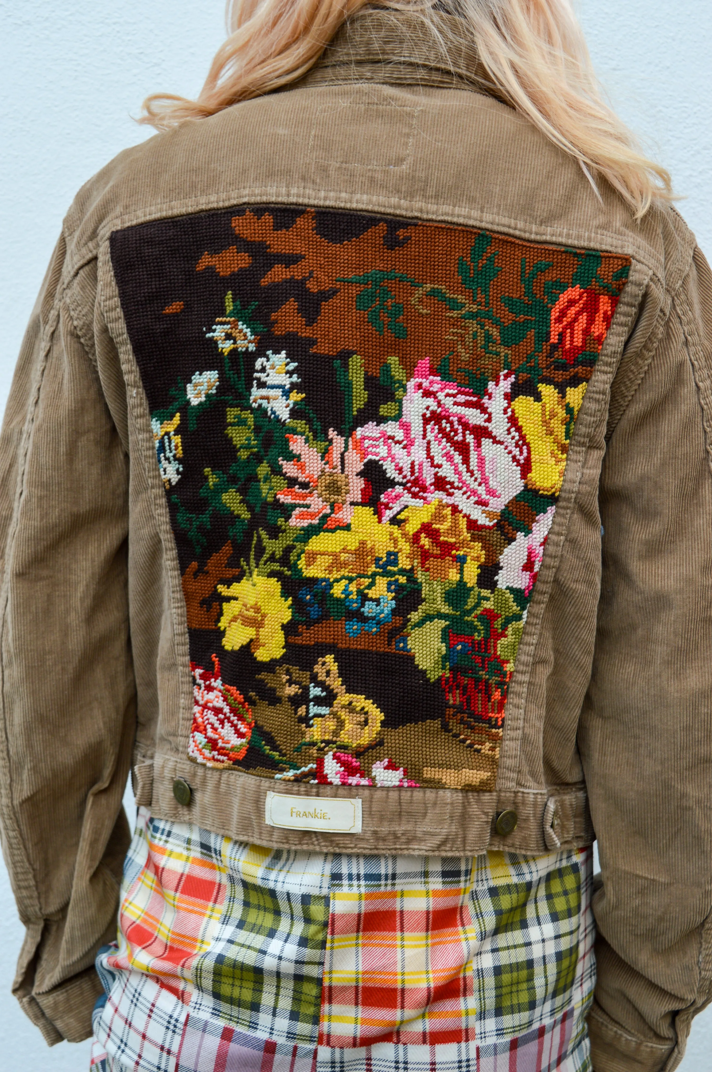 Frankie. Denim Tobacco Bouquet Jacket