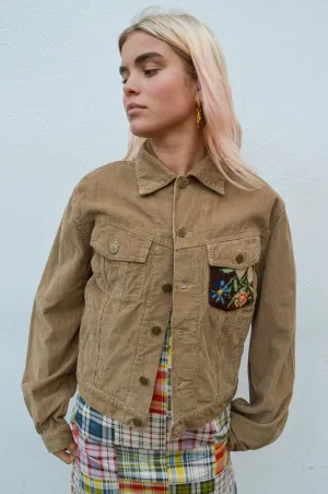 Frankie. Denim Tobacco Bouquet Jacket