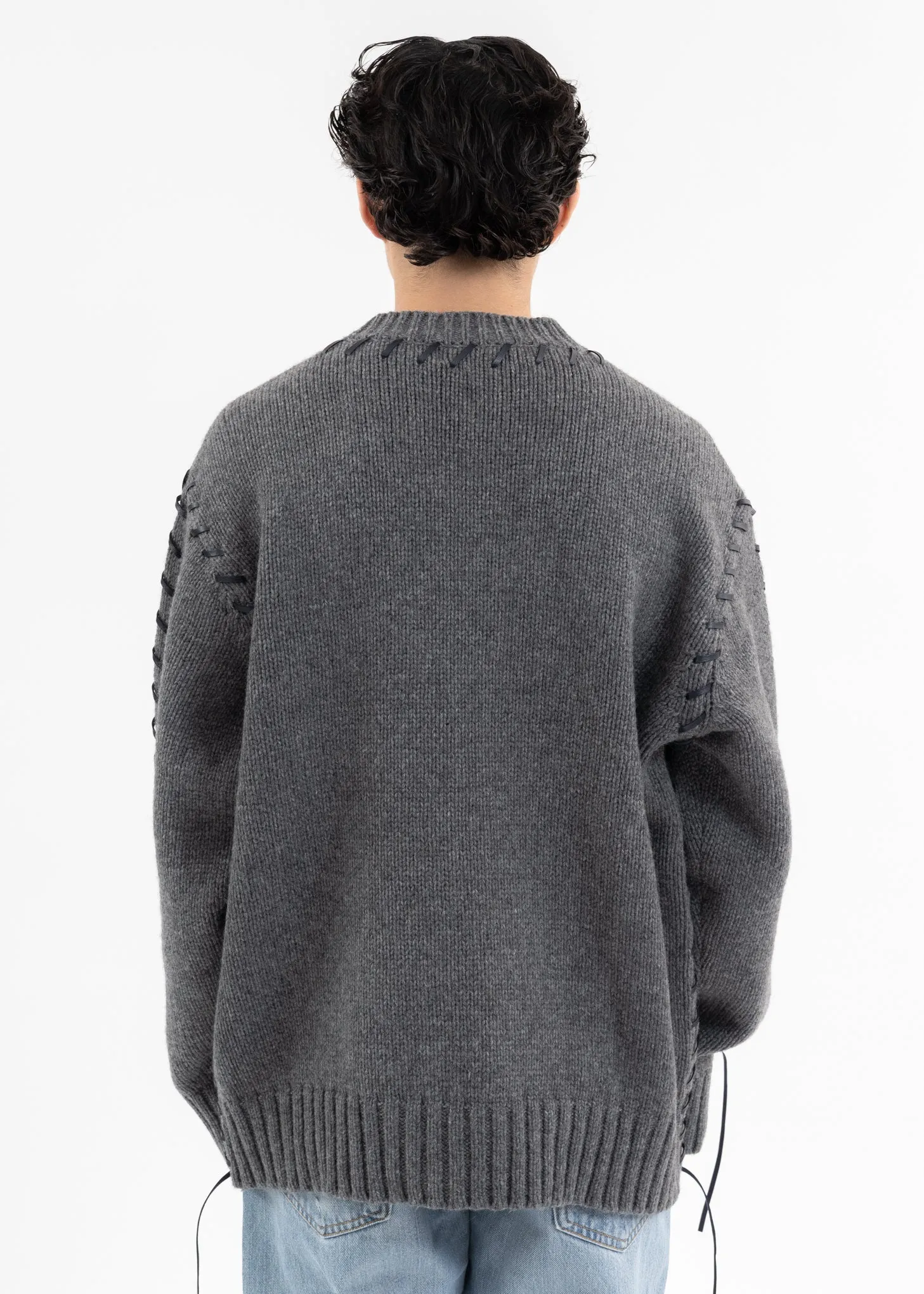 Grey LOOPING KNIT CARDIGAN