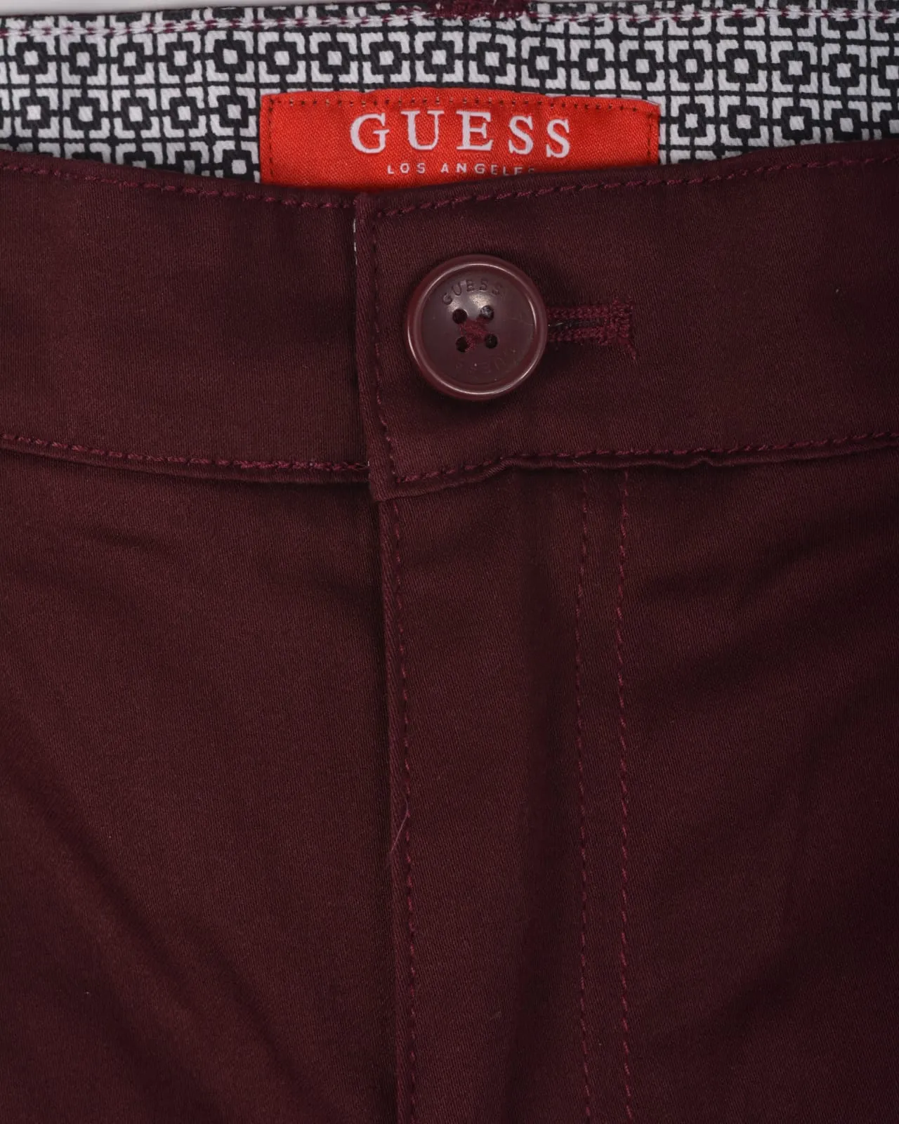 Guess Silvestre Sateen Pants Marmont red