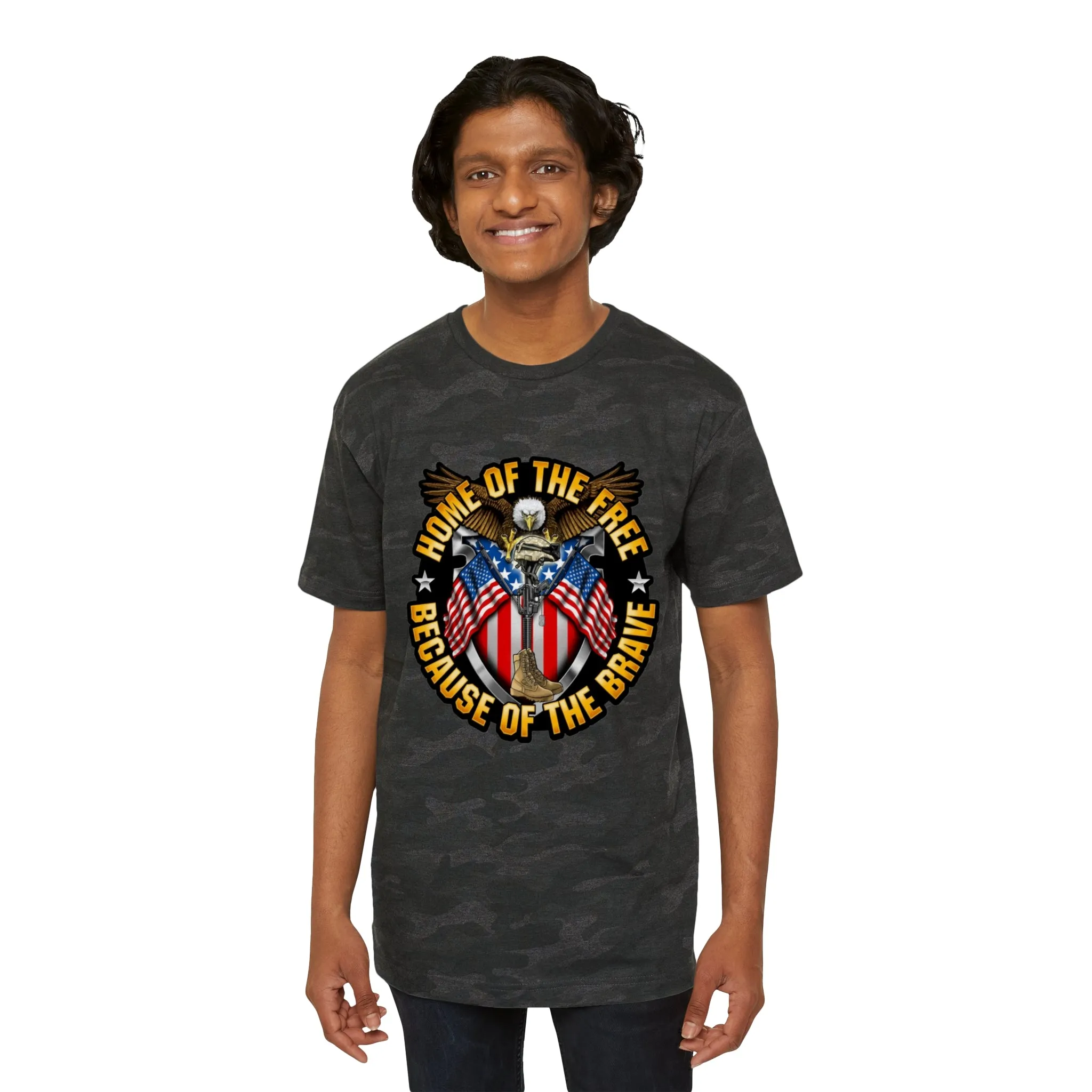 Home of the Free Men's Fine Jersey Tee