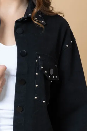 HONEY DENIM - Heidi Stud Denim Jacket