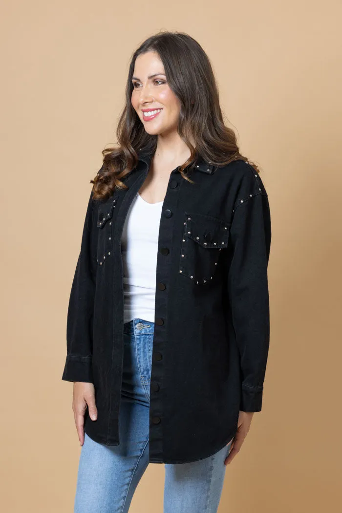HONEY DENIM - Heidi Stud Denim Jacket