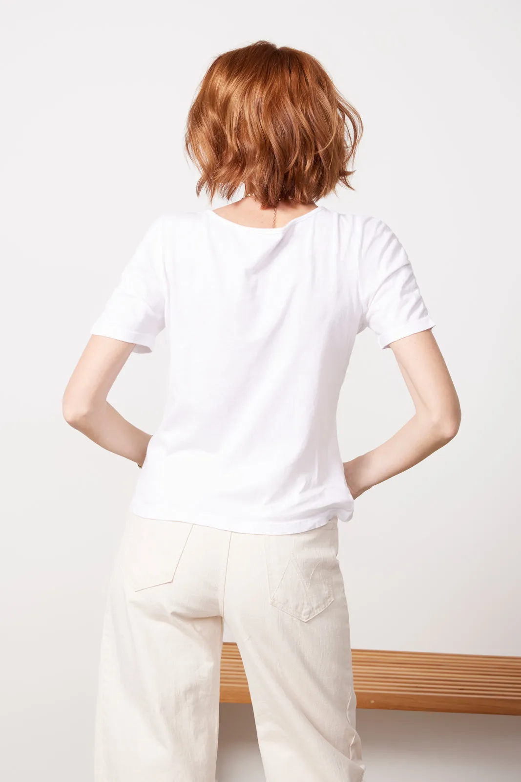 Josie V-Neck Ruched Tee