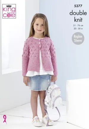 King Cole Cotton Top DK Pattern 5377 - Cardigans