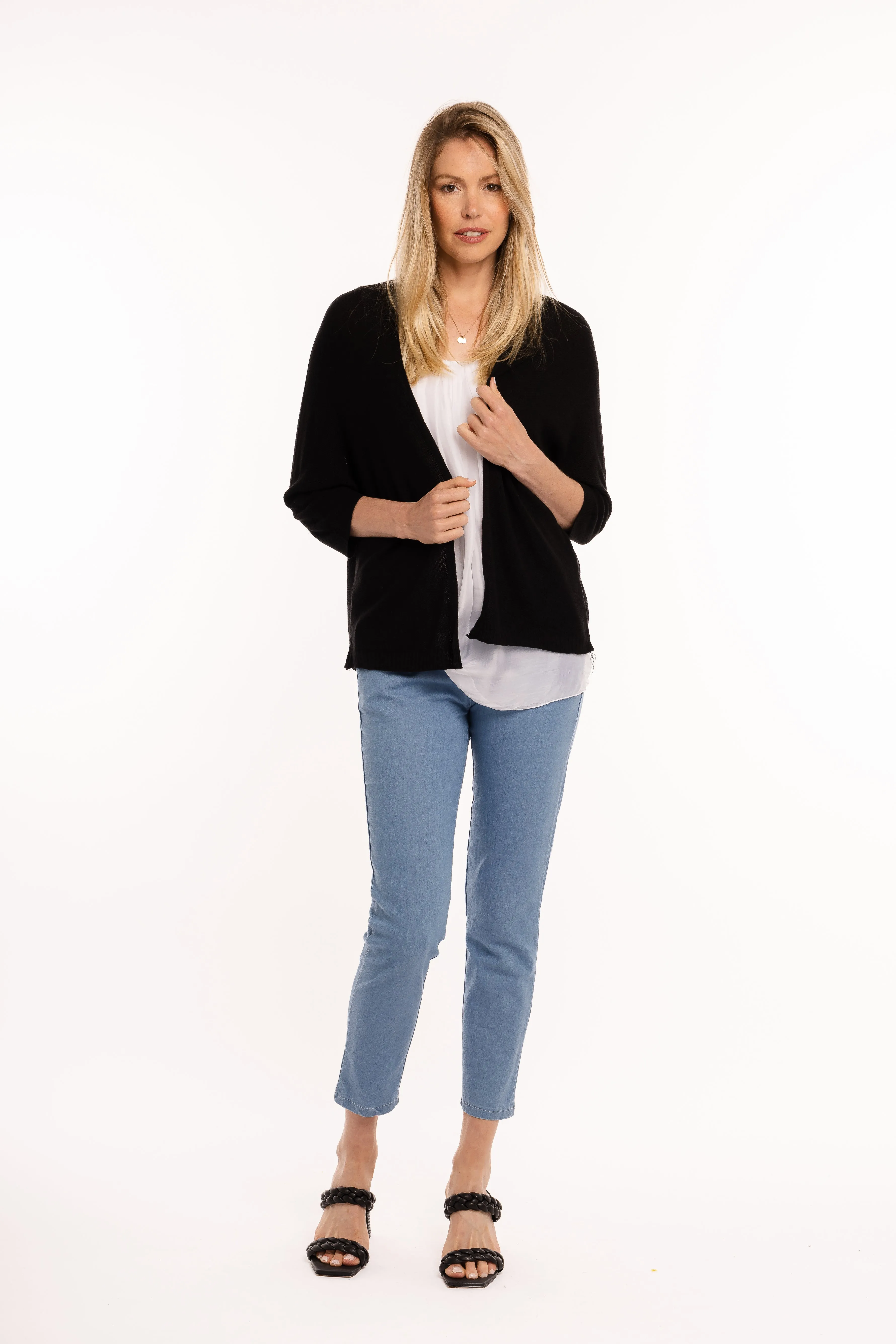 Knitted 3/4 Sleeve Cardigan