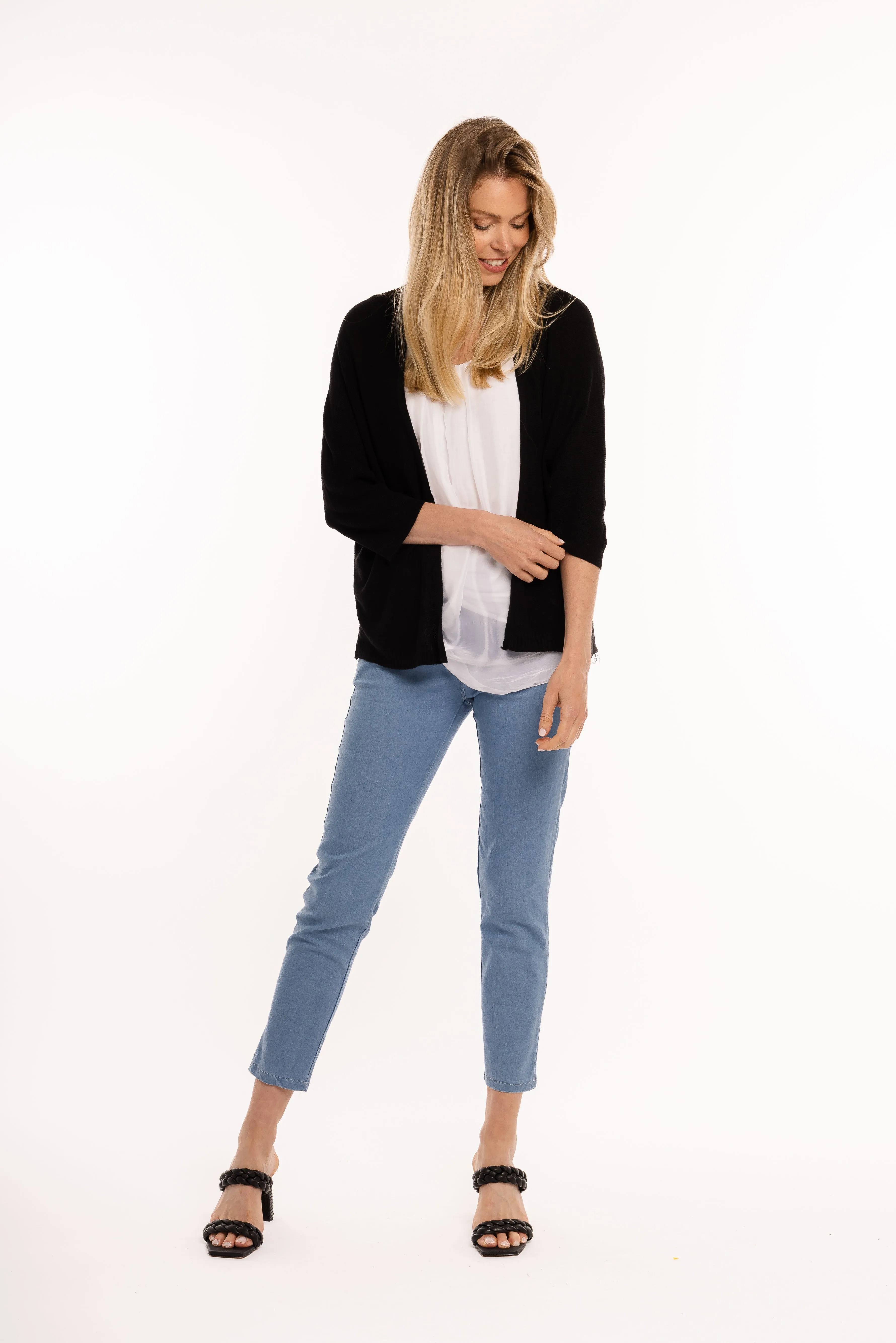 Knitted 3/4 Sleeve Cardigan