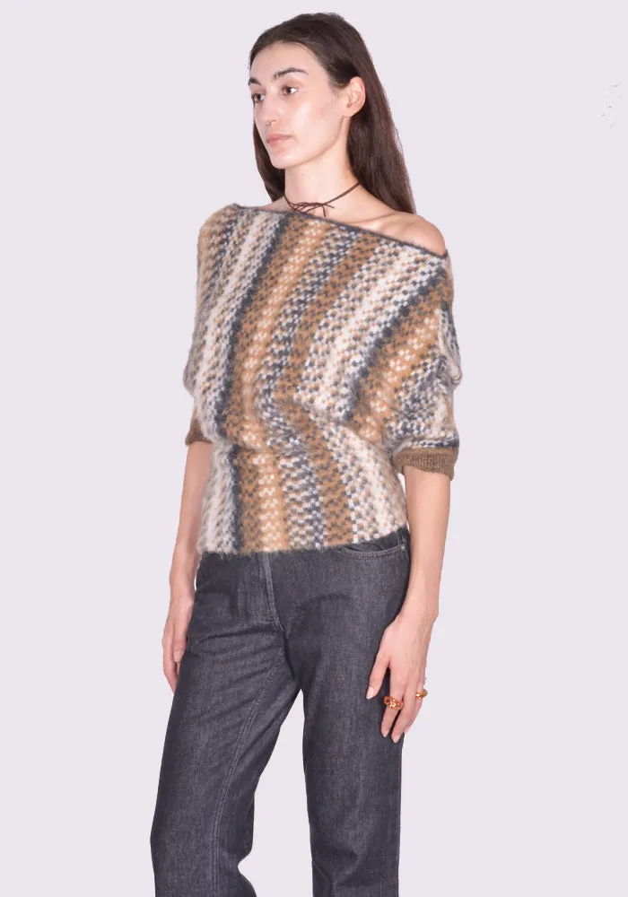 KNWLS SCALT0SNAKE SCALE KNIT TOP SNAKE