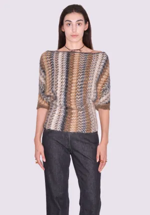 KNWLS SCALT0SNAKE SCALE KNIT TOP SNAKE