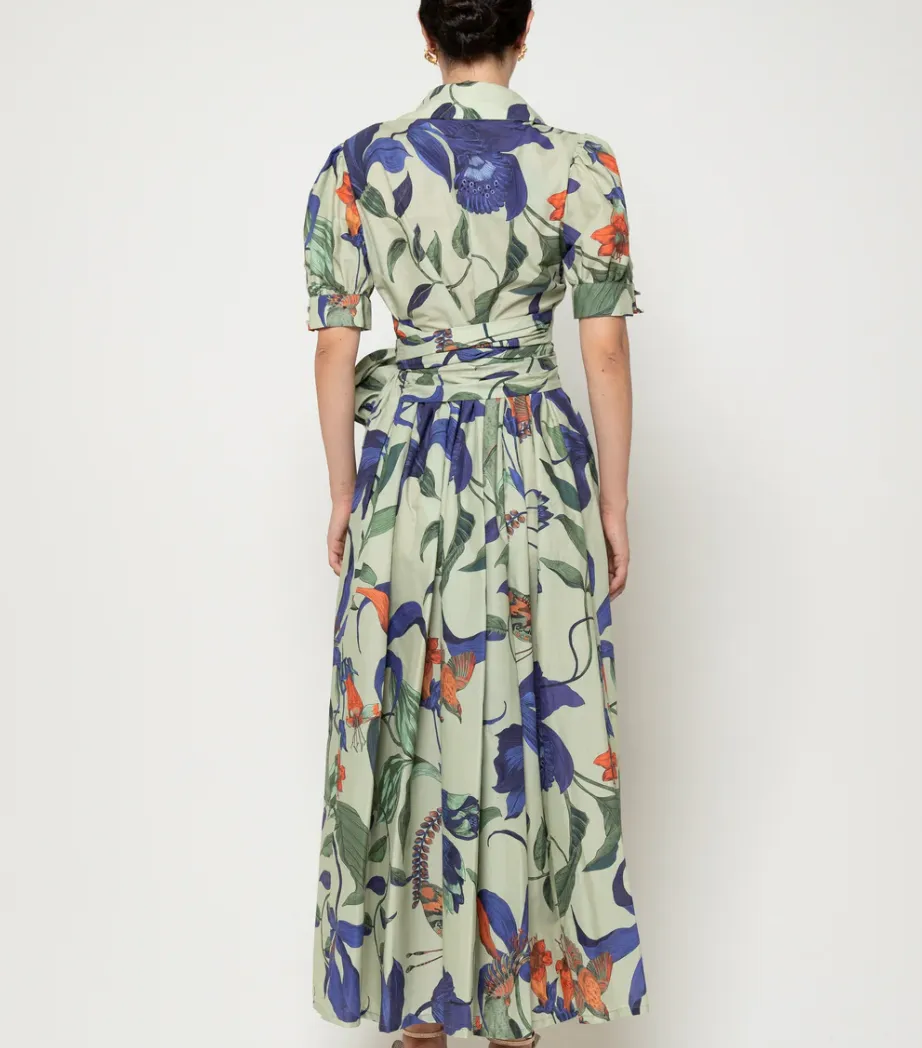 Lavi Spritz Dress Olive Green Botanico