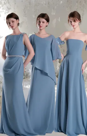Light Blue Elegant Design Chiffon Dress