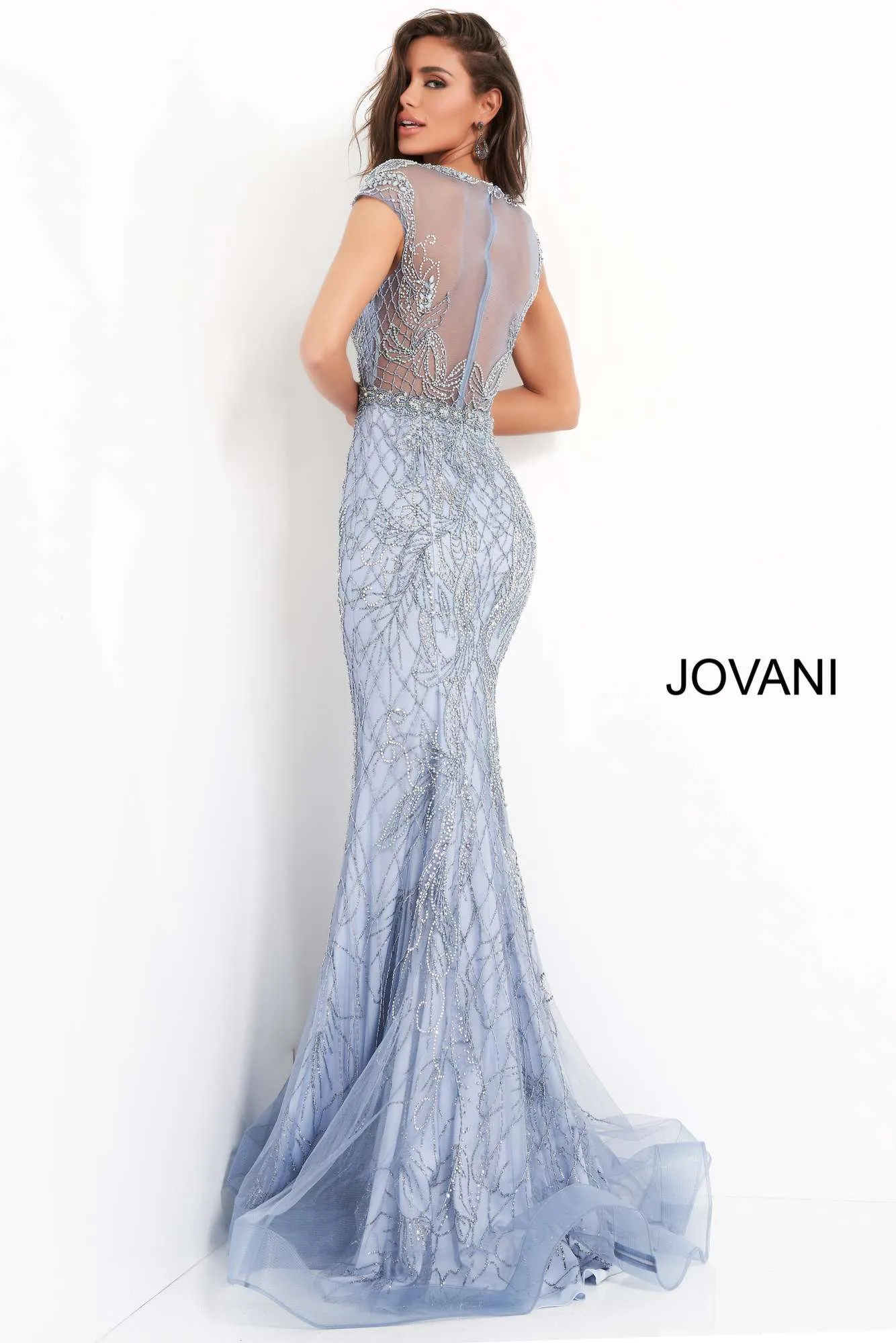 Light Blue Embellished Evening Dress Jovani 00883