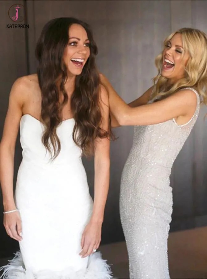 Light Gray New Arrival Bridesmaid Dress,Mermaid Bridesmaid Gowns,Sleeveless Wedding Party Dress KPB0040