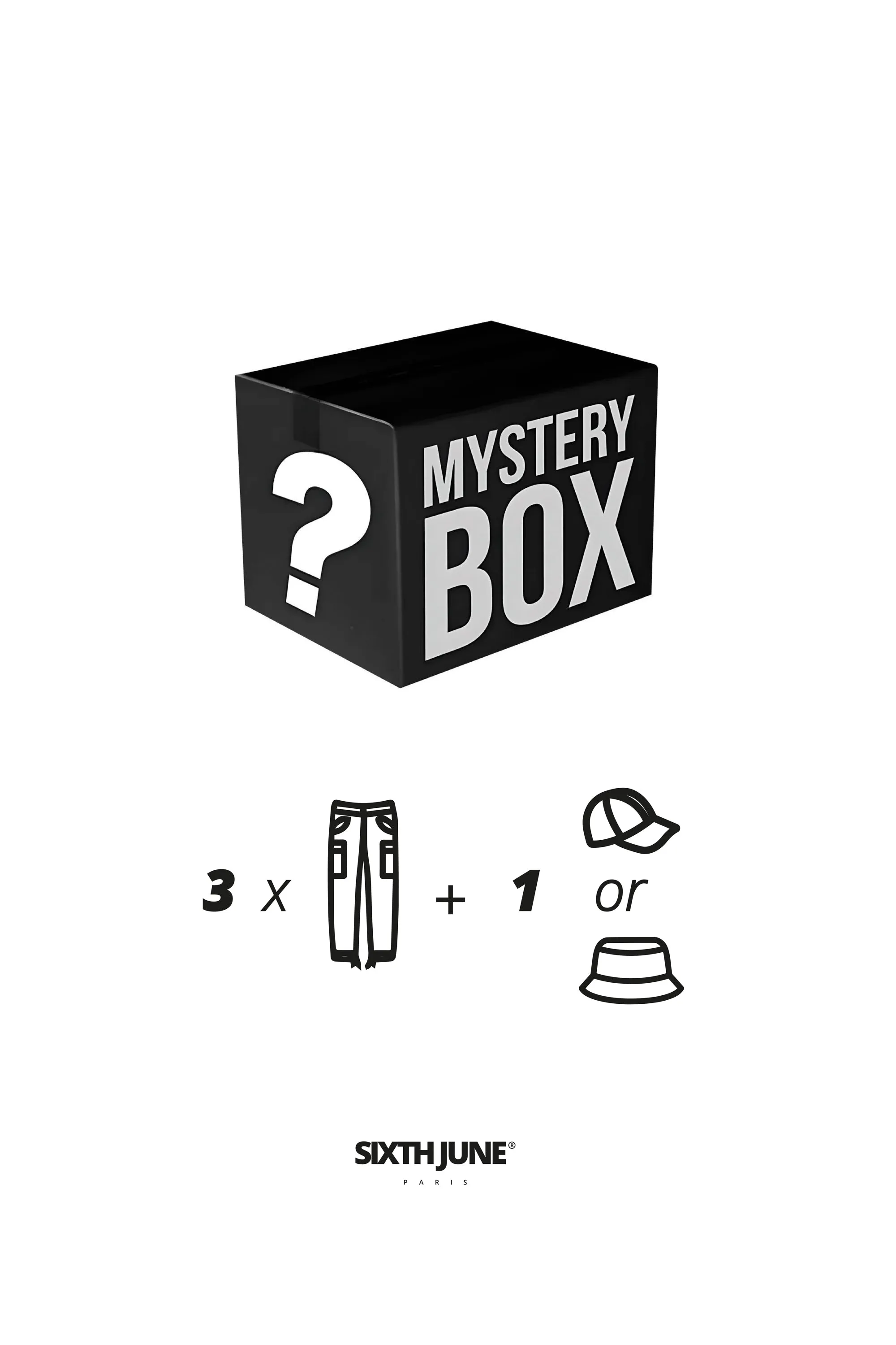 MEN Mystery box : 3 Pants   1 hat