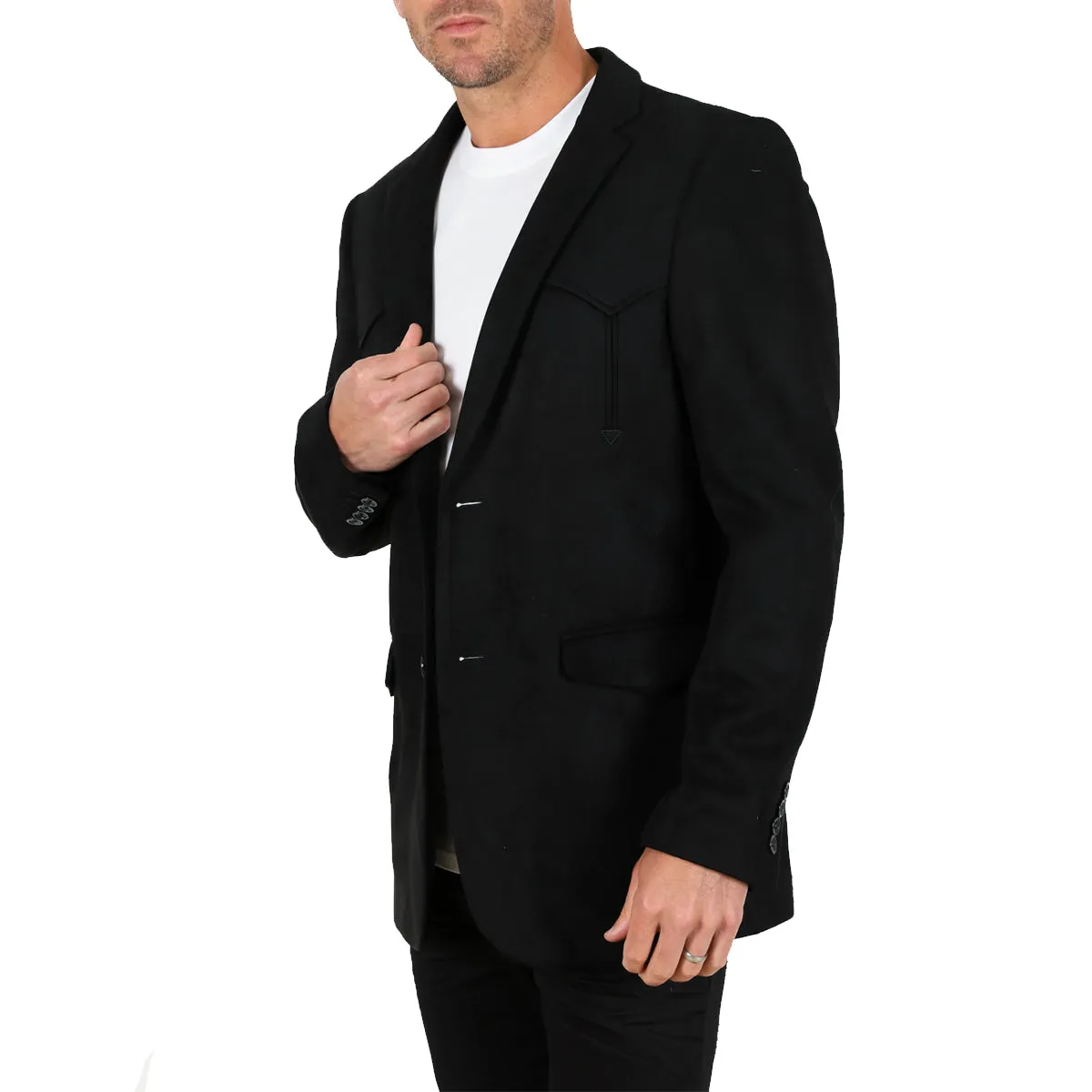 Men's Black Western Sport Coat