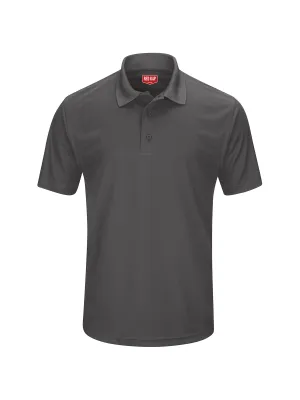 Men's Short Sleeve Performance Knit Pocketless Core Polo - SK96 - Charcoal