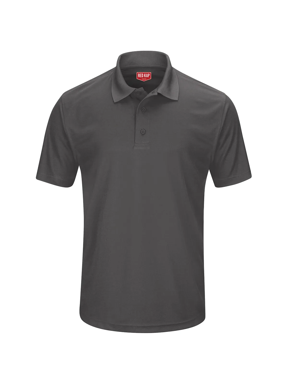 Men's Short Sleeve Performance Knit Pocketless Core Polo - SK96 - Charcoal
