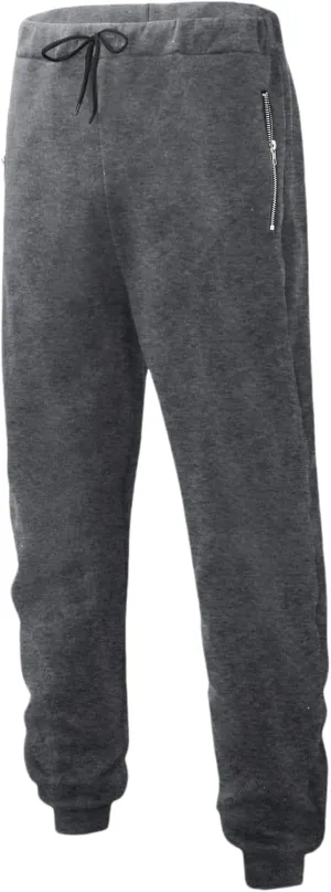 Mens Tall Joggers Fleece Athletic Workout Jogger Sweatpants Work Casual Workout Gym Slim Fit Trousers with Pockets